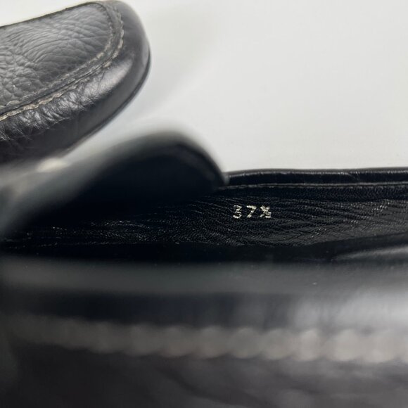 Vintage Prada 90s Y2K Leather Penny Loafer Slide Mules Slip On Flats 1990s 2000s - Picture 5 of 10